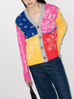 Mira Mikati Colour Block Paisley Pattern Cardigan