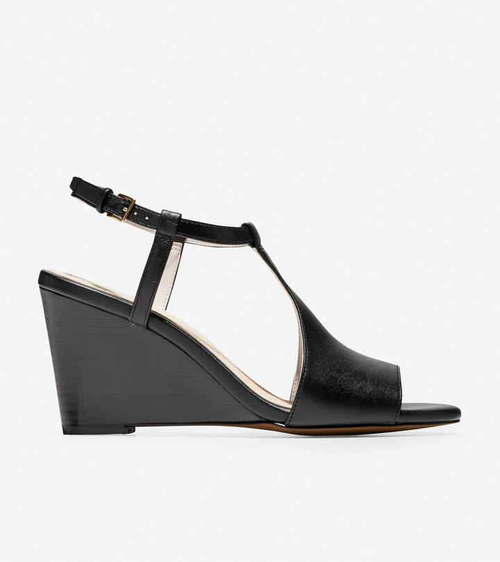 melina criss cross open toe wedge