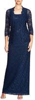 Thumbnail for your product : Alex Evenings Lace Column Gown with Jacket