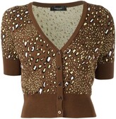 Thumbnail for your product : Versace leopard-print V-neck cardigan