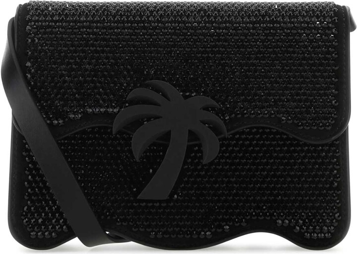 ショルダーバッグ・ポシェット PALM ANGELS Embellished Suede Palm Beach Crossbody Bag Palm Angels Palm Beach Mini Bag | Black | FARFETCH JO