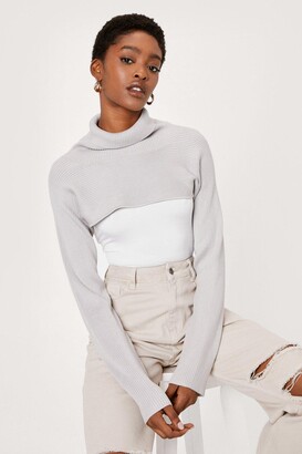 Nasty Gal Womens Turtleneck Cropped Knitted Arm Warmers - Grey - 14 -  ShopStyle Long Sleeve Tops