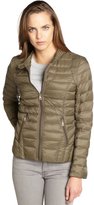 Thumbnail for your product : Sam Edelman olive 'Barbara' packable zip front quilted jacket