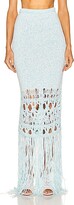 Thumbnail for your product : CHRISTOPHER ESBER Crochet Fringe Skirt in Teal