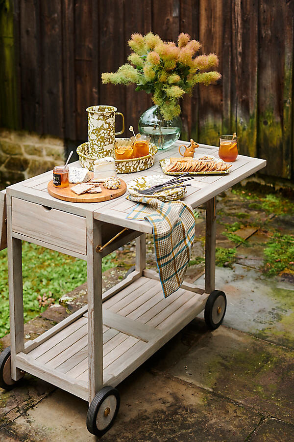Outdoor Teak Trolley at Terrain