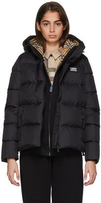 Burberry Black Monogram Puffer Down Leith Jacket - ShopStyle