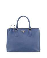 Thumbnail for your product : Prada Medium Saffiano Double-Zip Executive Tote Bag, Blue (Astrale)