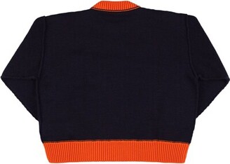 Palm Angels Jacquard wool knit sweater
