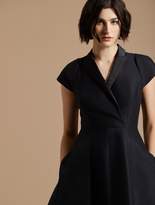 Thumbnail for your product : Halston Tuxedo Silk Faille Dress