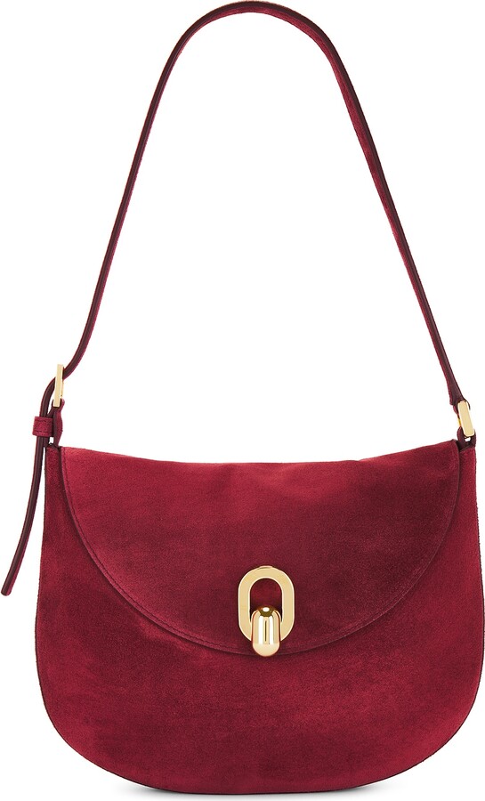 Savette The Small Tondo Hobo Bag in Burgundy