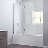 Thumbnail for your product : Dreamline Aqua 48" W x 58" H Frameless Hinged Clear Tub Door