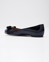 Thumbnail for your product : Ferragamo Patent Bow Ballet Flats, Nero