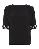 Thumbnail for your product : Jaeger Embellished Cuff Top