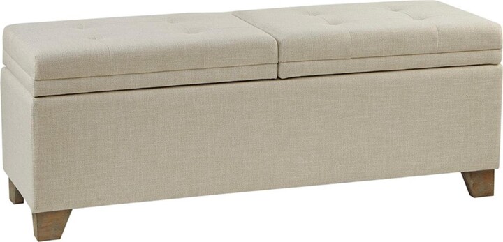 MADISON PARK Ashcroft Storage Ottoman - Solid Wood