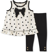 Thumbnail for your product : Kate Spade Polka Dot Bow Tank Top W/ Leggings, Size 12-24 Months