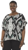 Thumbnail for your product : Pure Energy Women's Plus-Size Short-Sleeve Woven Top - Assorted Prints