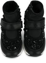 Thumbnail for your product : Ermanno Scervino TEEN rhinestone hi-top sneakers
