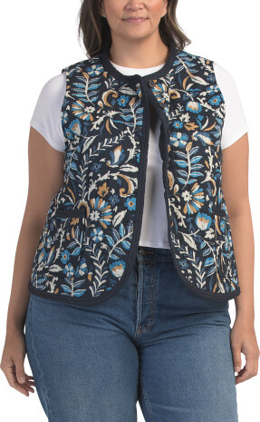 TJMAXX Plus Quilted Barn Vest, Cotton