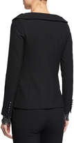 Thumbnail for your product : Veronica Beard Frayne Double-Breasted Wide-Neck Blazer