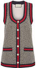 Vests-gucci grosgraintrimmed cottonblend tweed vest