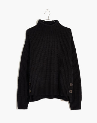 Madewell Mockneck Side-Button Pullover Sweater