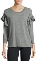 Thumbnail for your product : Current/Elliott The Ruffle Sweatshirt, Gray