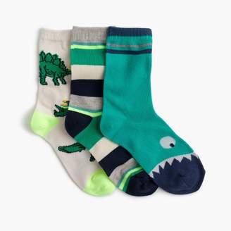 J.Crew Boys' dinosaur socks three-pack