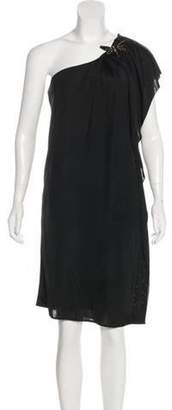 Gucci One-Shoulder Knee-Length Dress Black One-Shoulder Knee-Length Dress