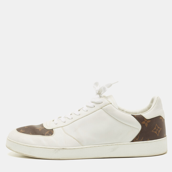 Louis Vuitton White/Grey Leather LV Trainer High Top Sneakers Size 45 Louis  Vuitton | The Luxury Closet