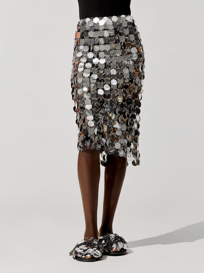 silver sequin skirts