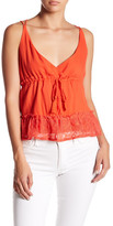 Thumbnail for your product : Honey Punch Lace Hem Criss-Cross Strap Tank