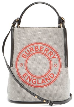 Burberry Peggy Logo-print Canvas Bucket Bag - Black Multi - ShopStyle