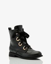 Thumbnail for your product : Le Château Round Toe Lace-Up Combat Boot