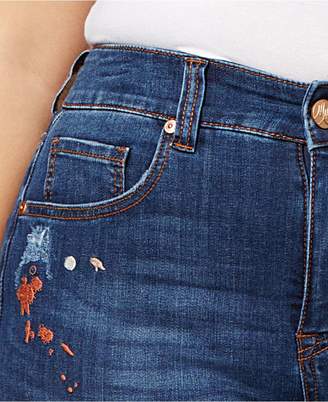 Melissa McCarthy Trendy Plus Size Paint-Splatter Jeans