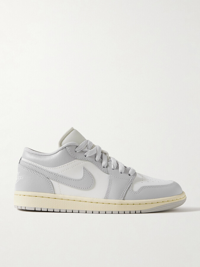 Nike - Air Jordan 1 Low Leather Sneakers - Gray