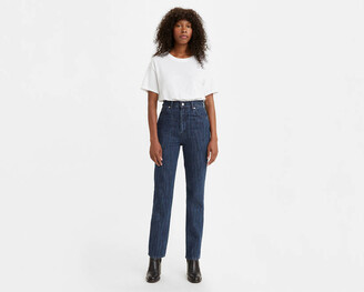 Levi's WellThread 70's High Rise Straight Fit Women's Jeans - Indigo Flower  - ShopStyle
