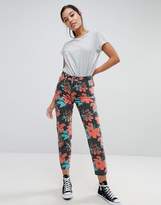 Thumbnail for your product : ASOS Design Original Mom Jeans In Washed Floral Print