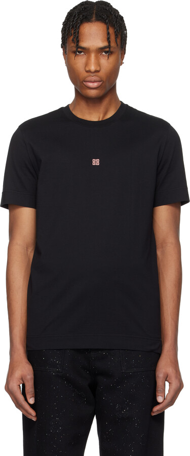 Givenchy Black Slim-Fit 4G Embroidery T-shirt