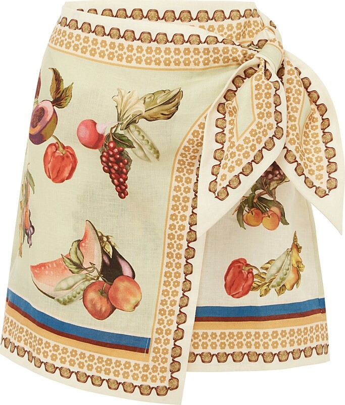 Alemais Mercado Fruit Print Skirt