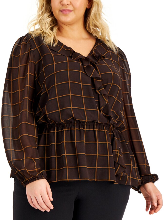 calvin klein blouses plus size