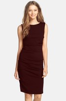 Thumbnail for your product : Nicole Miller Pleated Ponte Knit Sheath Dress