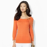 Thumbnail for your product : Ralph Lauren Cable-Knit Ballet-Neck Sweater