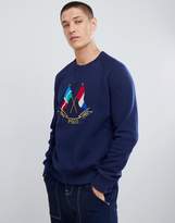 Thumbnail for your product : Polo Ralph Lauren Bring It Back 50 Year Flag Embroidery Crewneck Sweatshirt In Navy