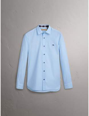 Burberry Resin Button Cotton Poplin Shirt