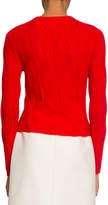 Thumbnail for your product : Chloé Crewneck Cable-Knit Wool-Silk Sweater