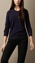 Thumbnail for your product : Burberry Check Elbow Patch Cashmere Sweater