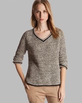 Thumbnail for your product : Halston Sweater - Ribbed V Neck