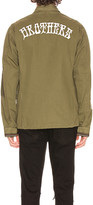Thumbnail for your product : Amiri BROTHER Military Short Parka in Military Green | FWRD