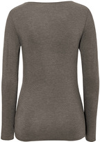 Thumbnail for your product : Majestic Jersey Long Sleeve Scoop Neck T-Shirt