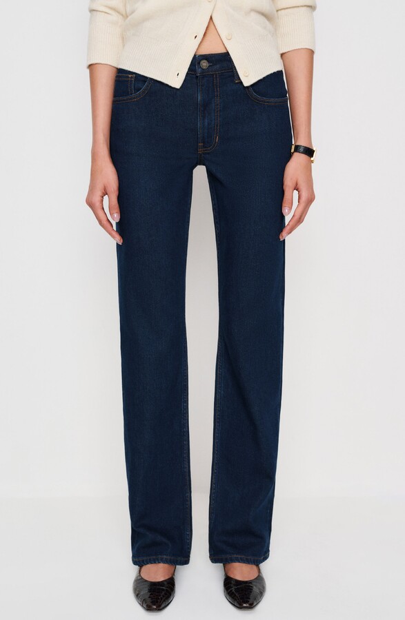 Reformation Elton Mid Rise Straight Leg Jeans